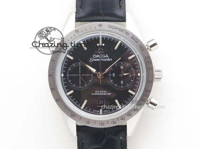 0214 Sporty Globemaster Master Chronometer SS RG V6F Best Edition Black Dial On Brown Leather Strap A 8270